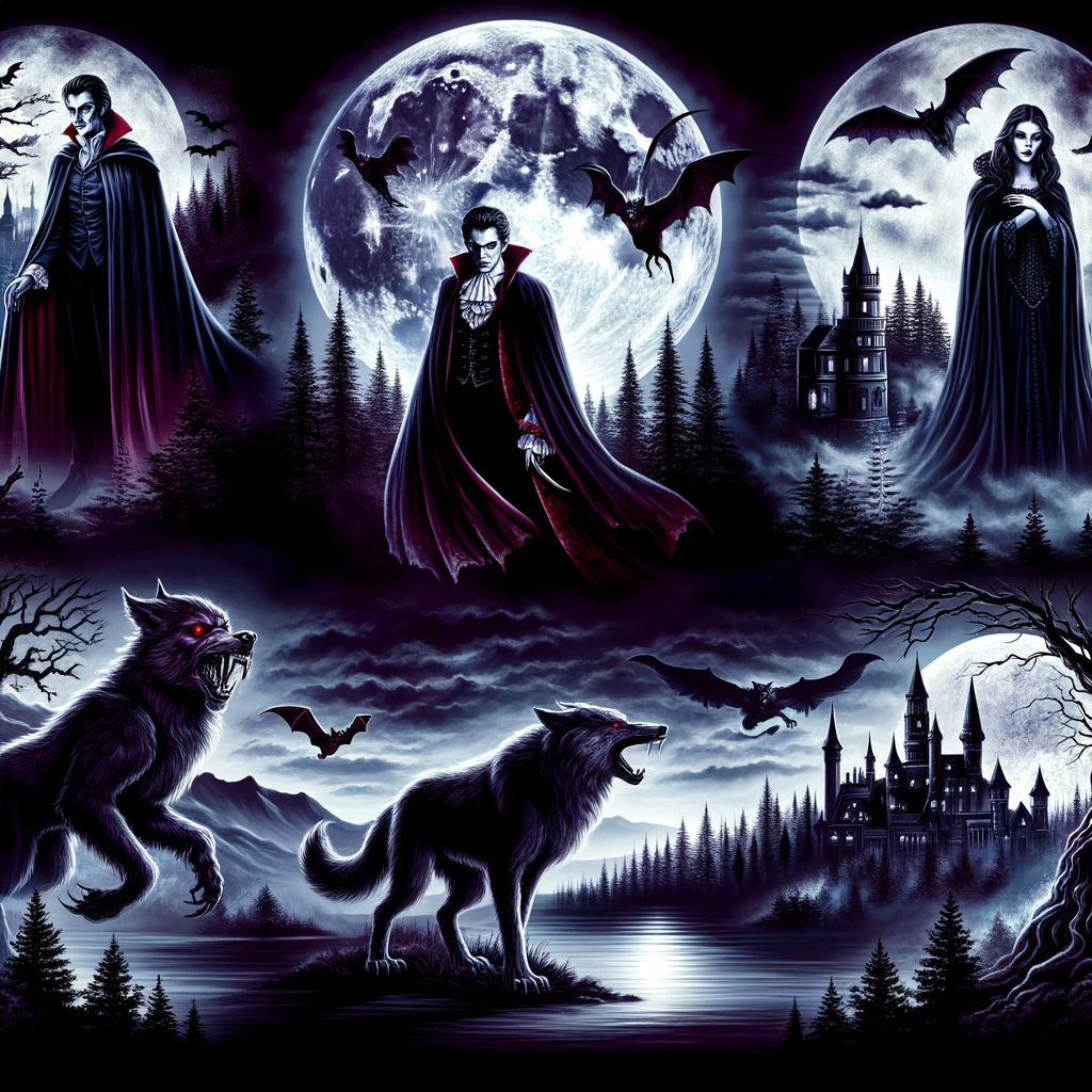 Criaturas de la Noche: Vampiros y Hombres Lobo